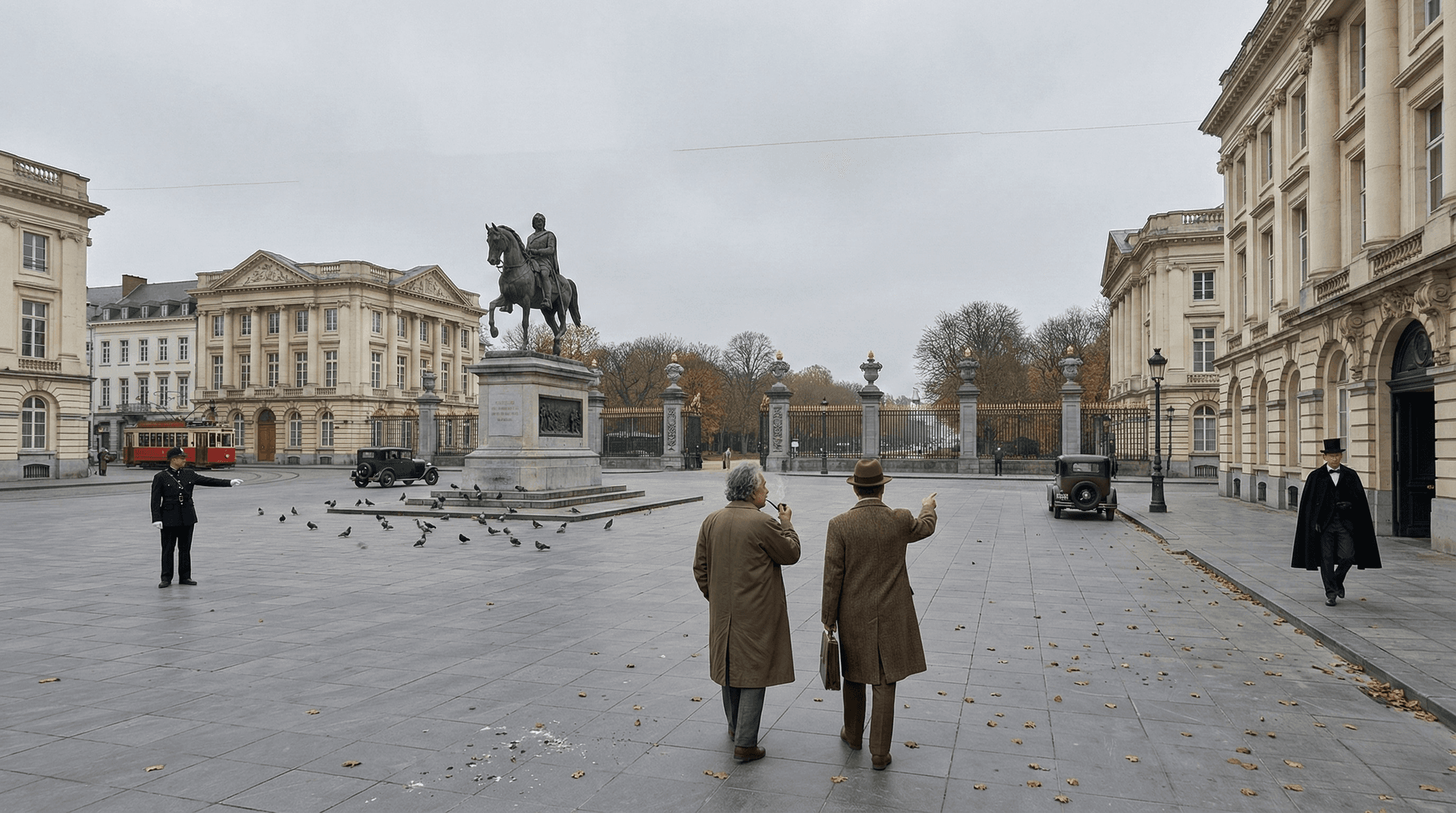 Brussels cobblestone streets, Solvay Institute